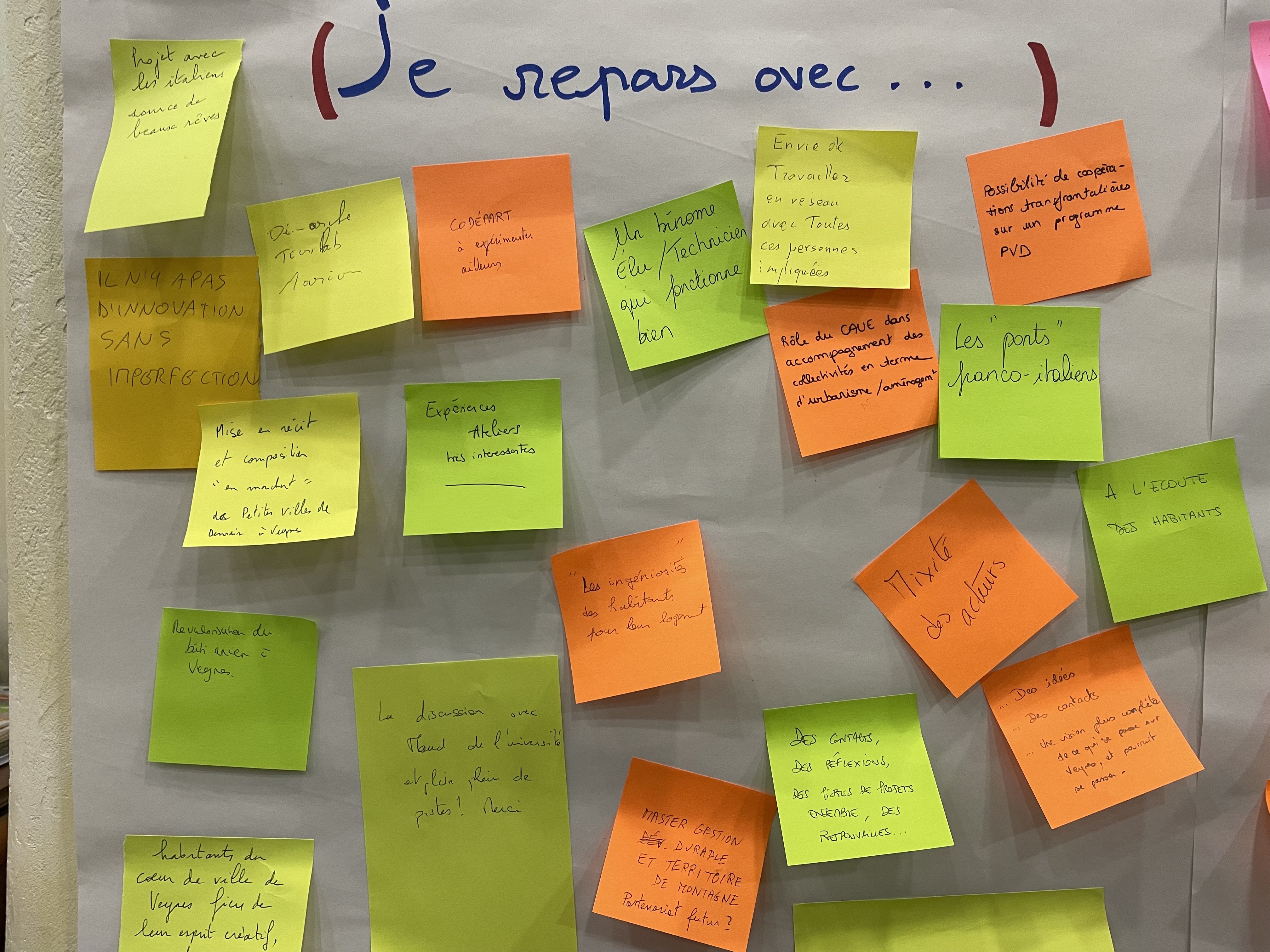 Atelier de facilitation et intelligence collective avec des acteurs territoriaux
